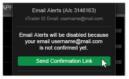ctrader email alerts